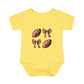 Baby Bodysuit — Football & Bow Pattern Infant Onesie (Cute Game Day Outfit)