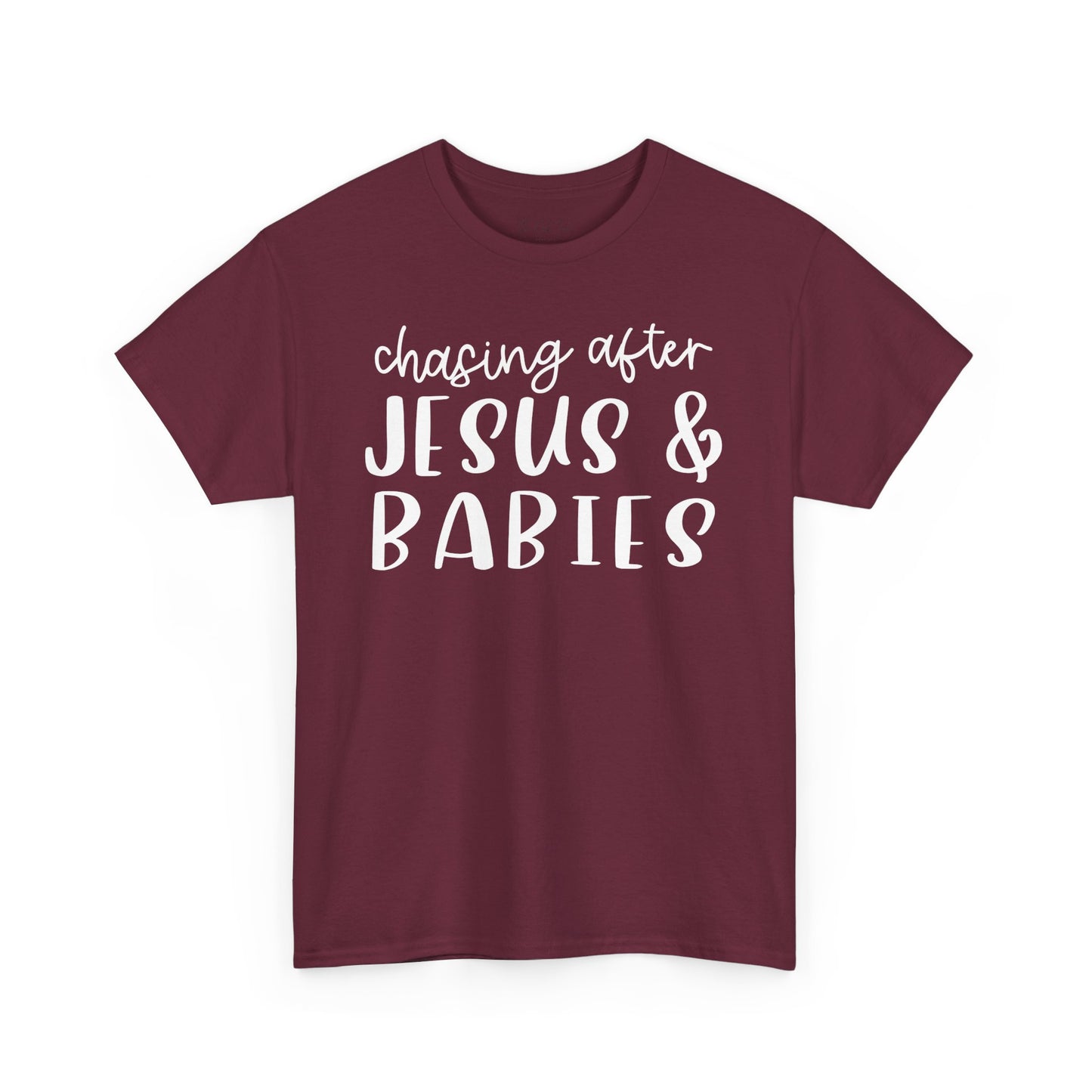 Chasing After Jesus and Babies Unisex Heavy Cotton Tee