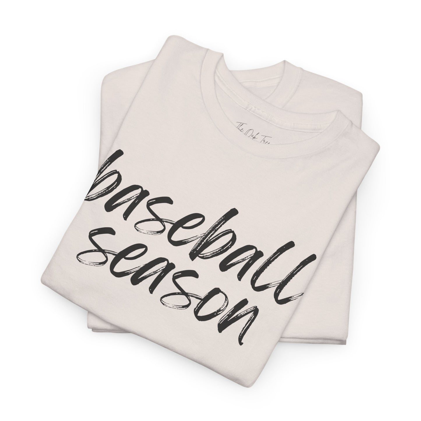Baseball Season- Black Text Tee