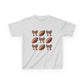 Kids Football & Bows T‑Shirt — Cute Gridiron Pattern for Girls, Youth Game Day Tee