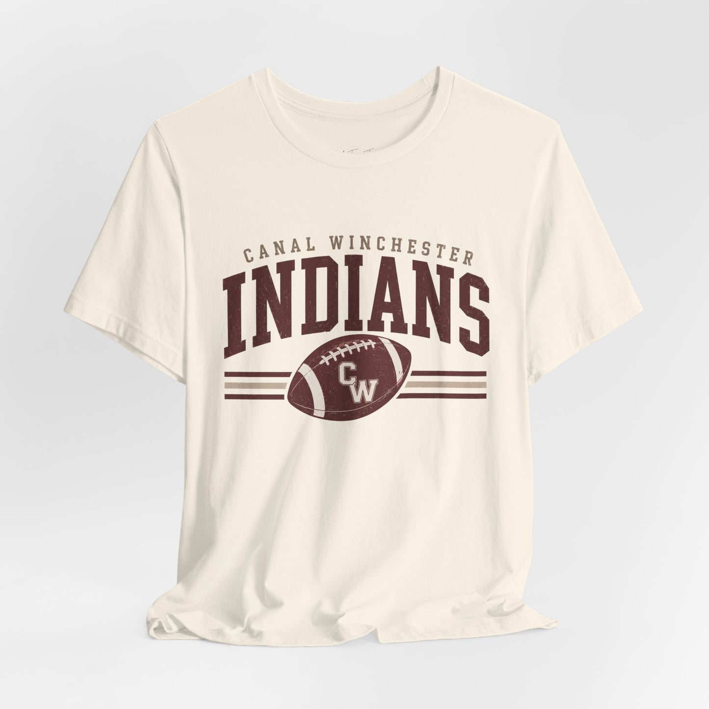 Canal Winchester Indians Football Tee — School Spirit Short Sleeve Shirt