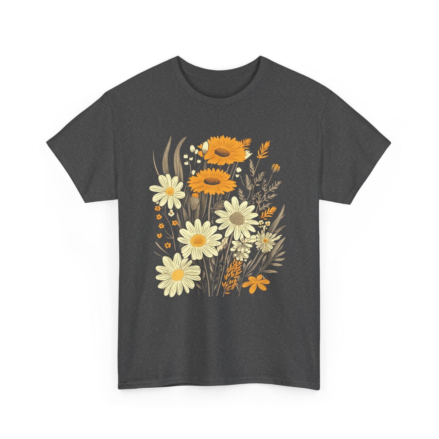 Floral Collage Unisex Heavy Cotton Tee