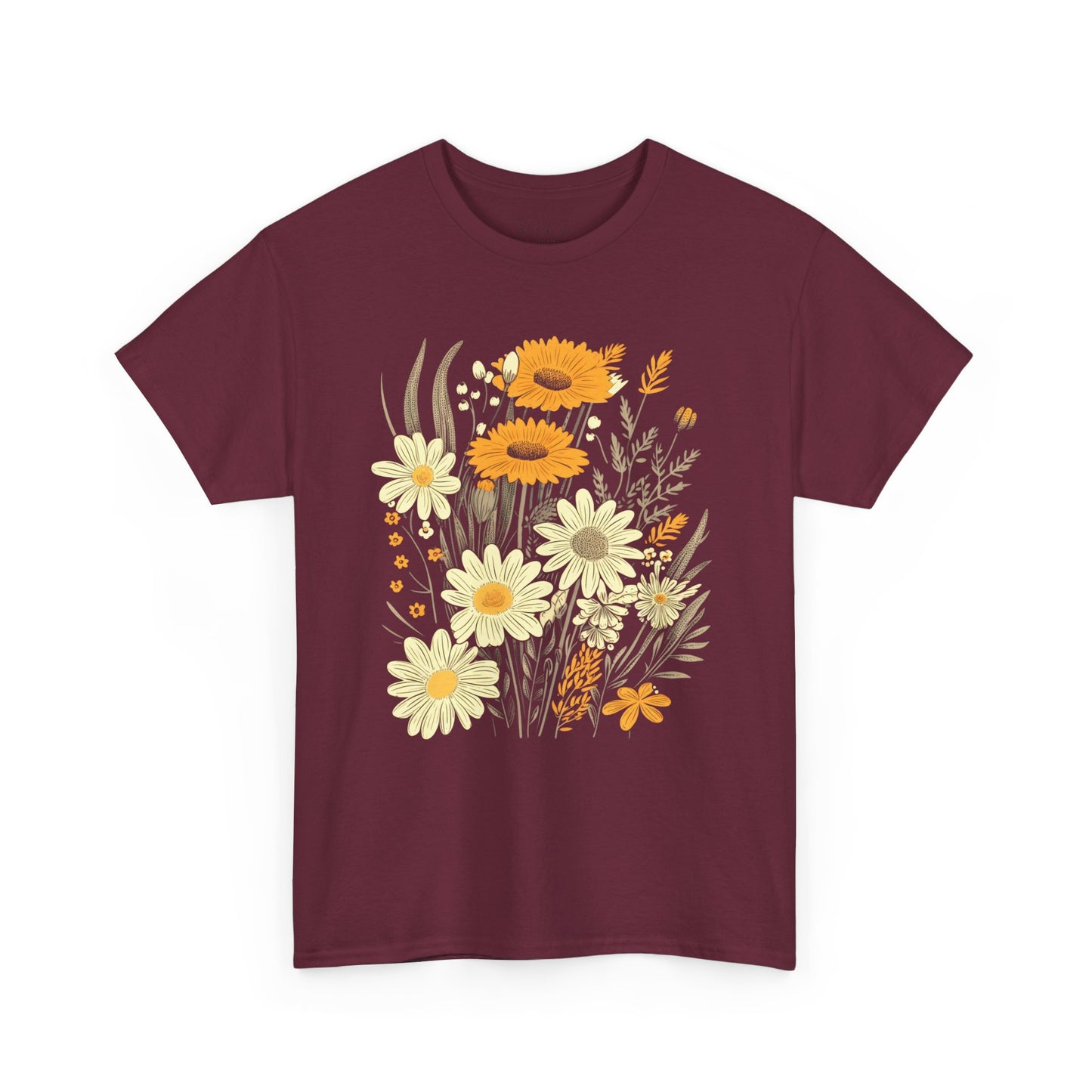 Floral Collage Unisex Heavy Cotton Tee