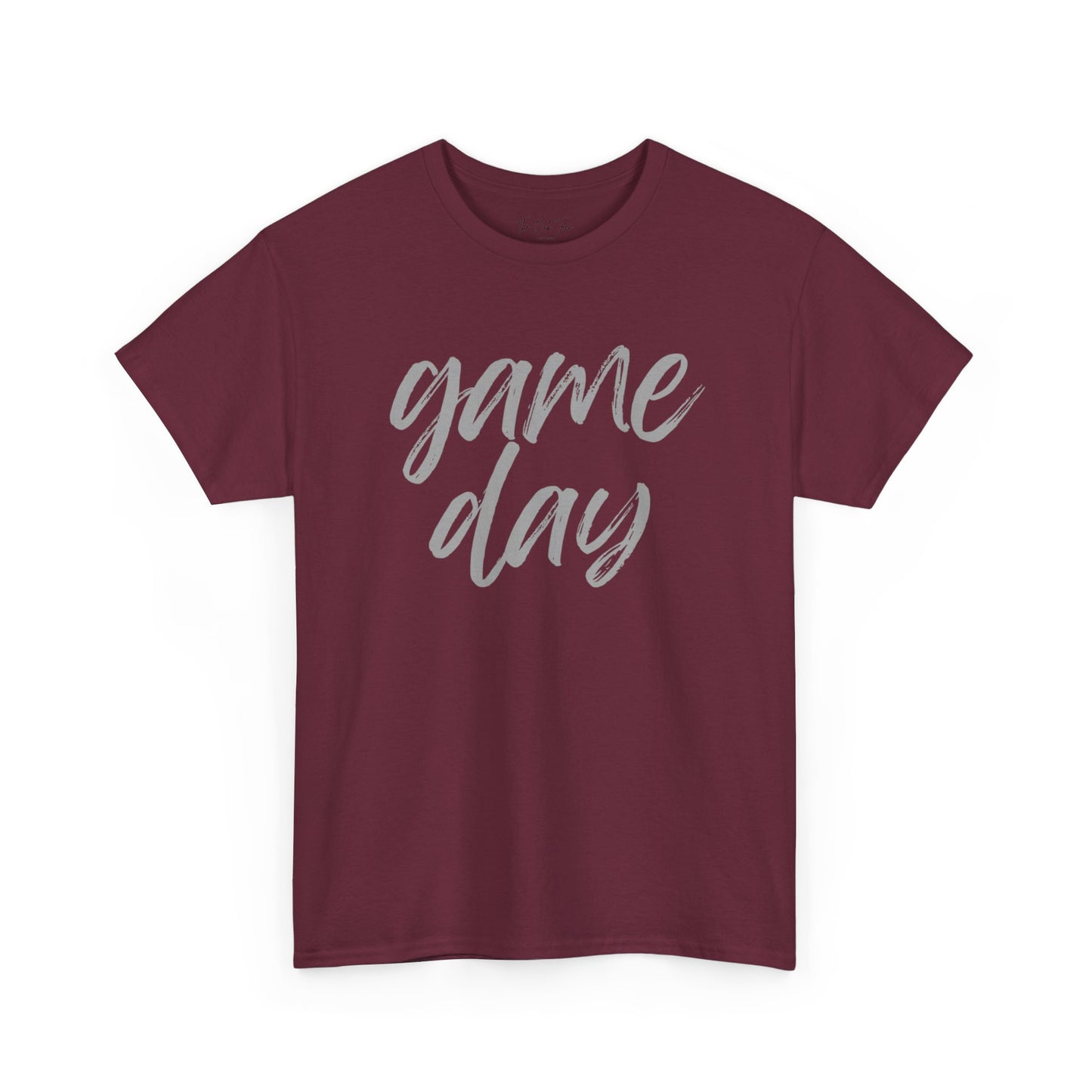 Game Day- Grey Text Script Tee