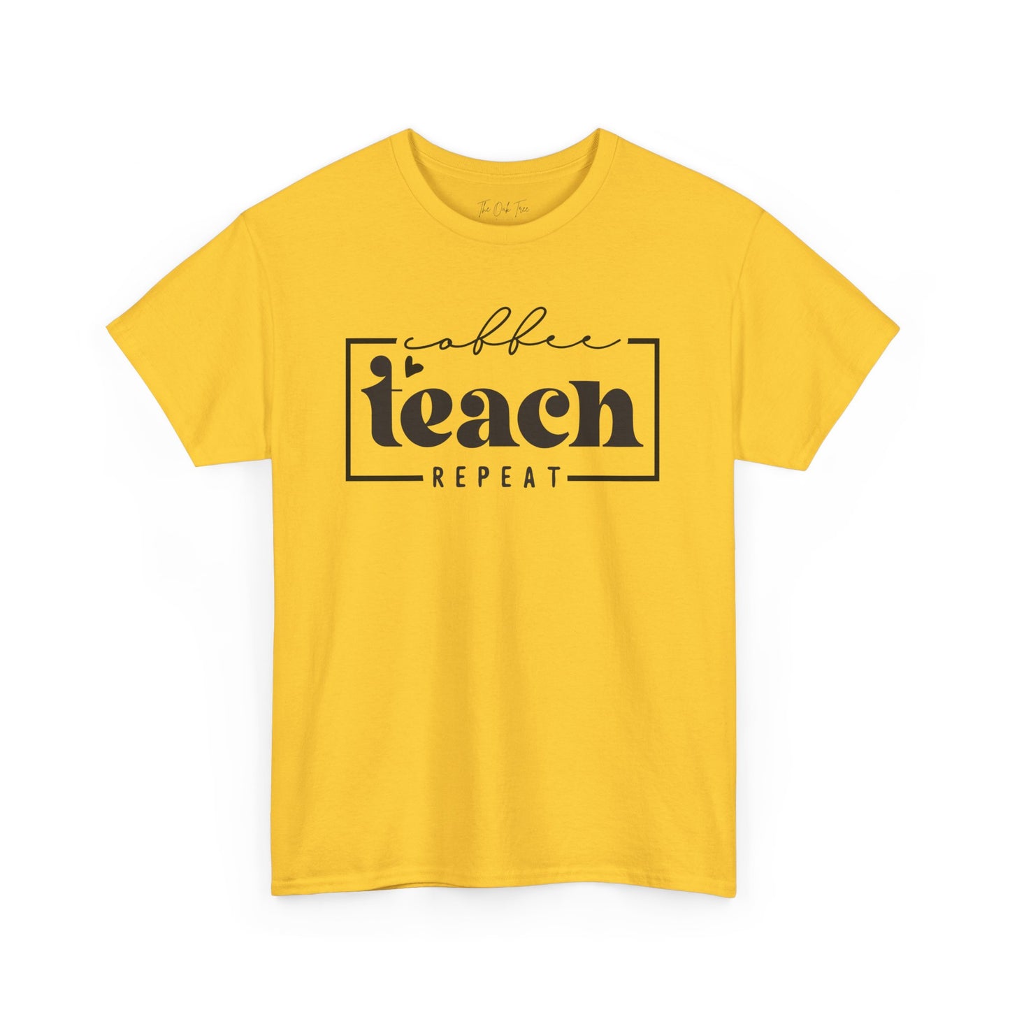 Coffee Teach Repeat Unisex Heavy Cotton Tee