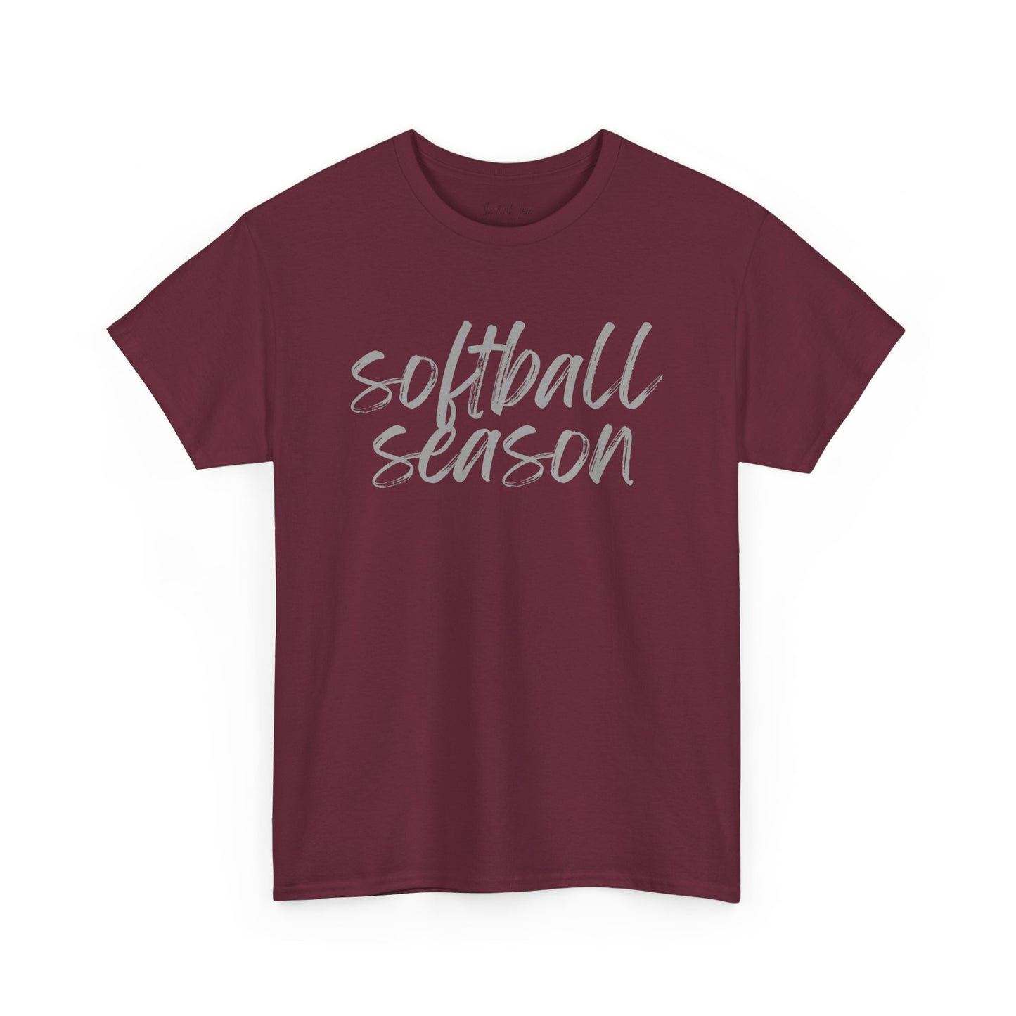Softball Season- Grey Text Tee