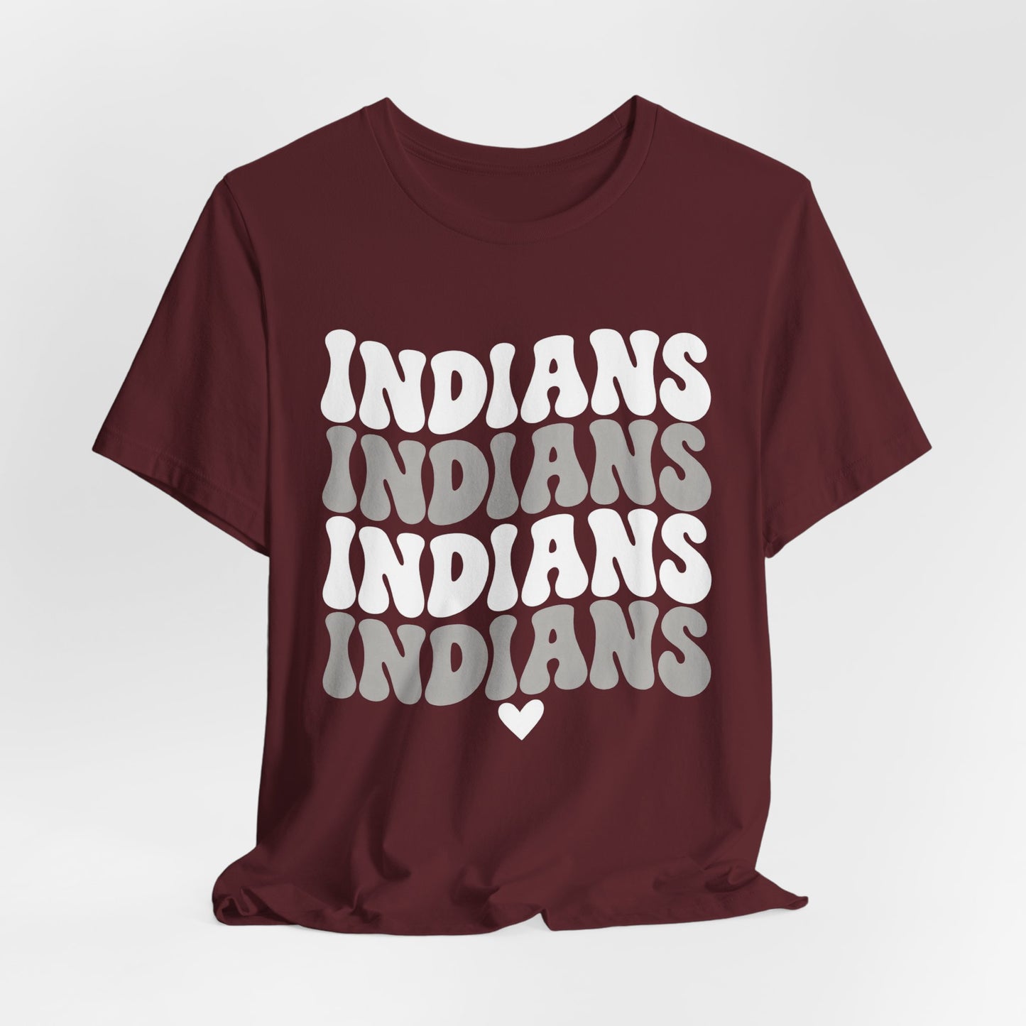Indians Retro Stack Tee — Vintage Script Team Pride T-Shirt