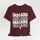 Indians Retro Stack Tee — Vintage Script Team Pride T-Shirt