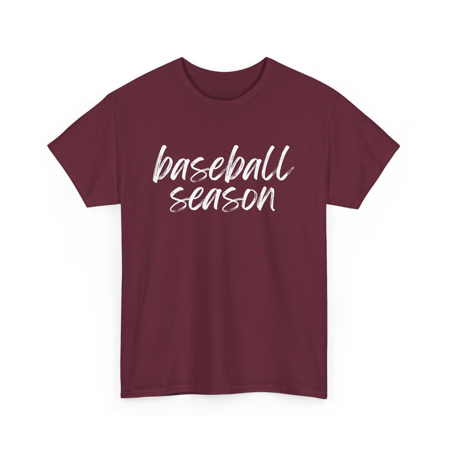 Baseball Season- White Text Tee