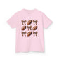 Kids Football & Bows T‑Shirt — Cute Gridiron Pattern for Girls, Youth Game Day Tee