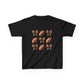 Kids Football & Bows T‑Shirt — Cute Gridiron Pattern for Girls, Youth Game Day Tee