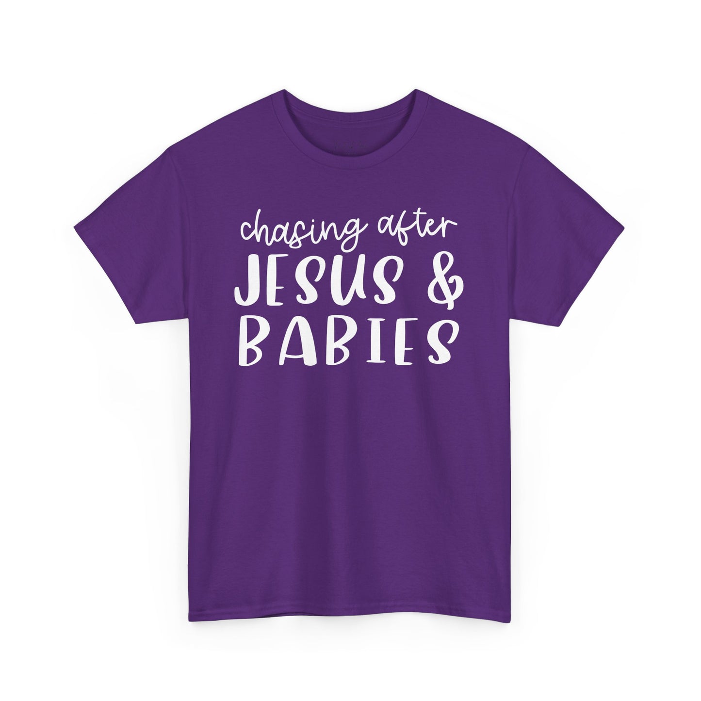 Chasing After Jesus and Babies Unisex Heavy Cotton Tee