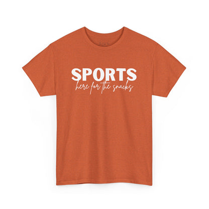 Sports Here for the Snacks Unisex Heavy Cotton Tee