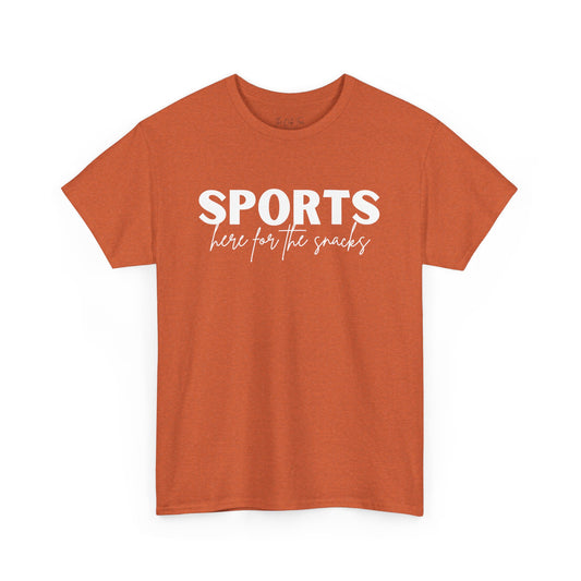 Sports Here for the Snacks Unisex Heavy Cotton Tee