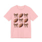 Football & Bows Tee — Cute Game Day Shirt for Fans & Moms