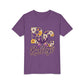 Youth Tee Bloom- Carroll Bulldogs Floral   — Purple & Gold School Spirit Shirt