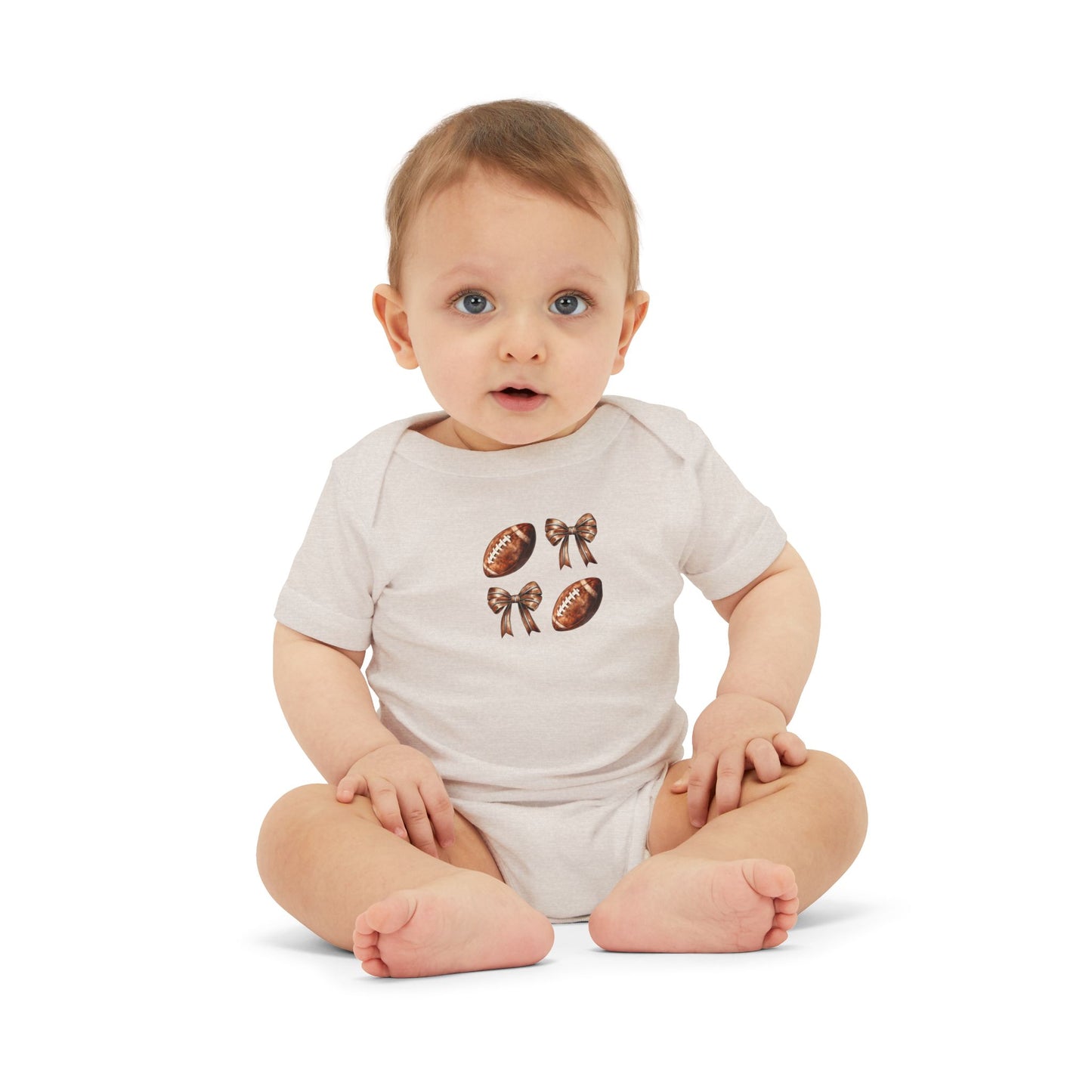 Baby Football Bodysuit – Cute Tiny Fan Infant One-Piece (BELLA + CANVAS)