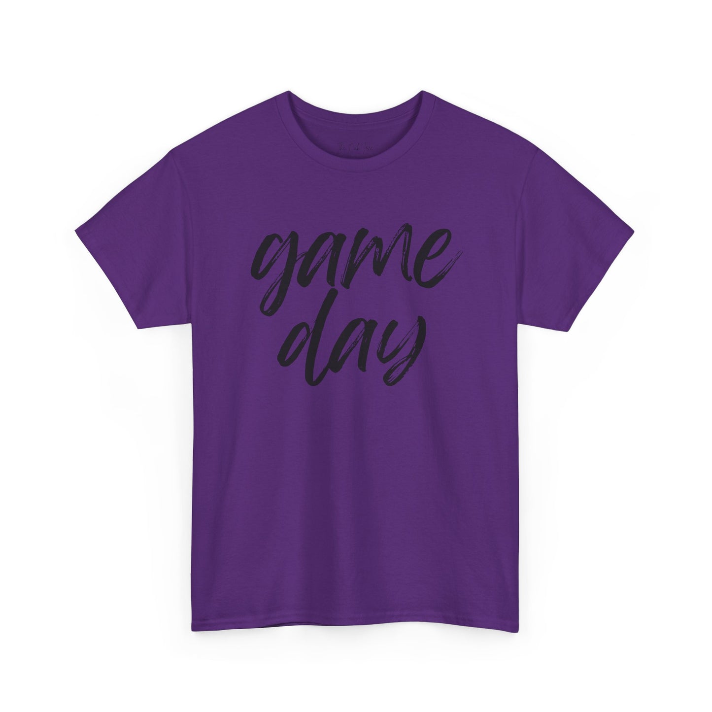 Game Day- Black Text Script Tee