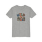 Youth Tee - "Wild + Free" Retro Mountain Kids T-Shirt