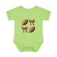 Baby Bodysuit — Football & Bow Pattern Infant Onesie (Cute Game Day Outfit)