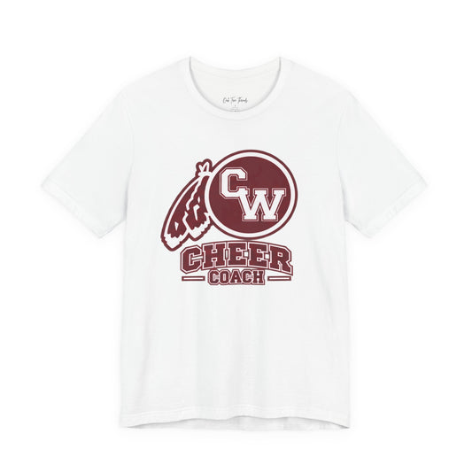 Cheer Coach T-Shirt – CW Mascot Vintage Pom Design
