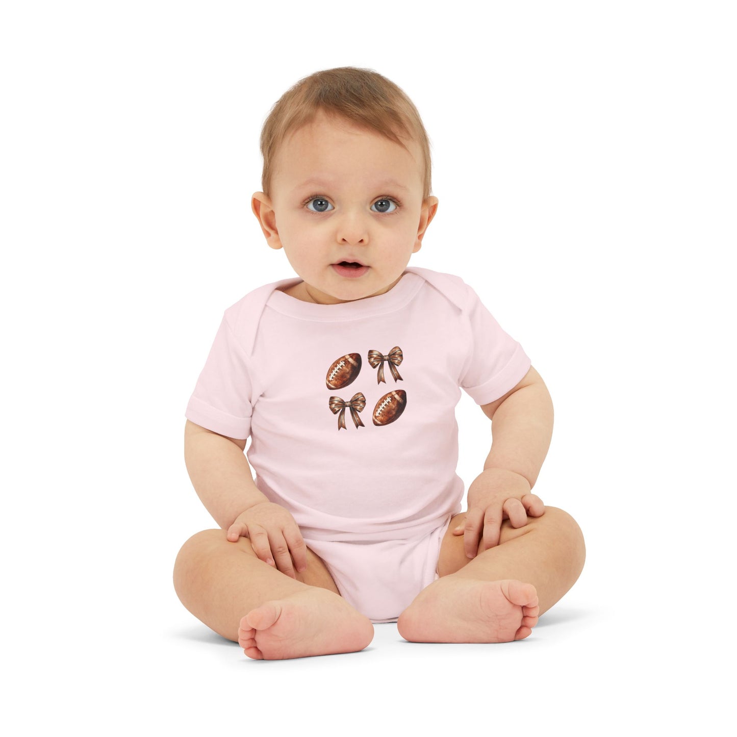 Baby Football Bodysuit – Cute Tiny Fan Infant One-Piece (BELLA + CANVAS)