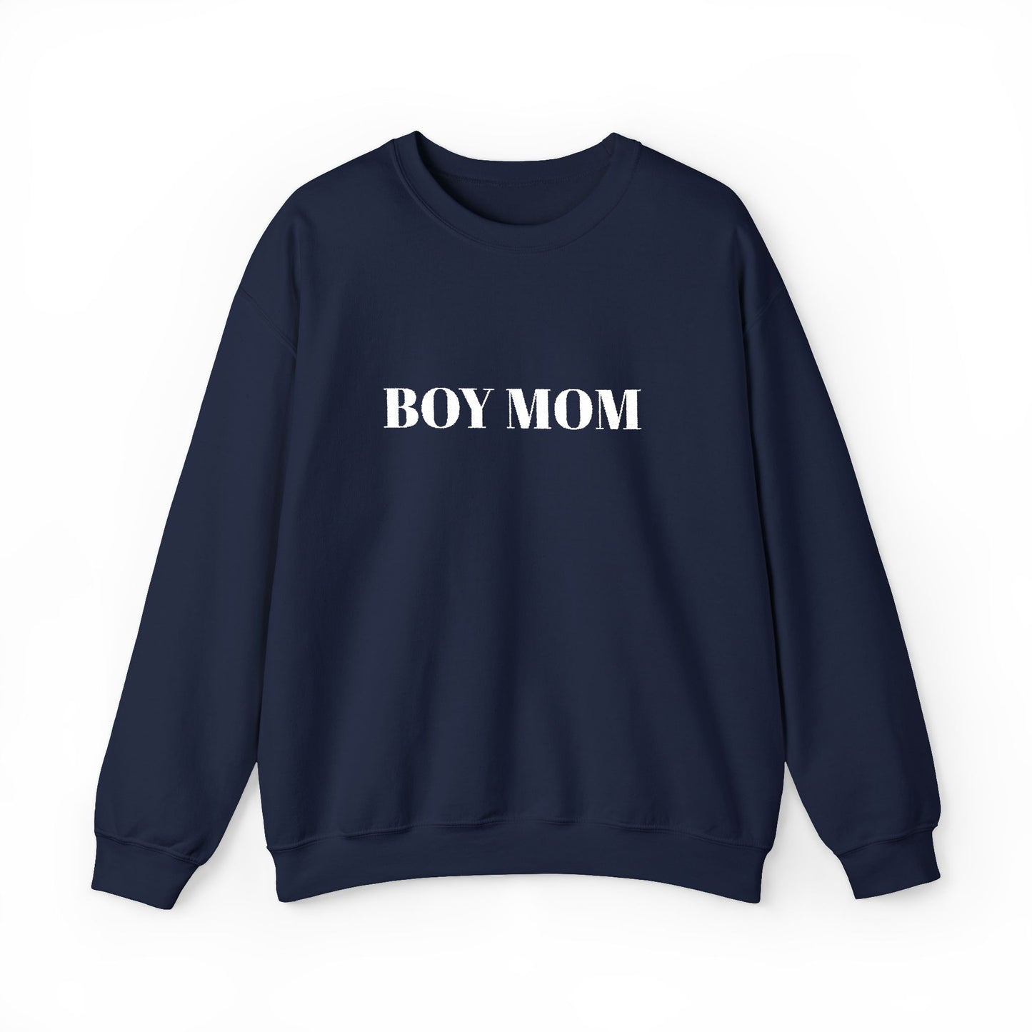 Embroidered Boy Mom Crewneck Sweatshirt — Mom Life Pullover