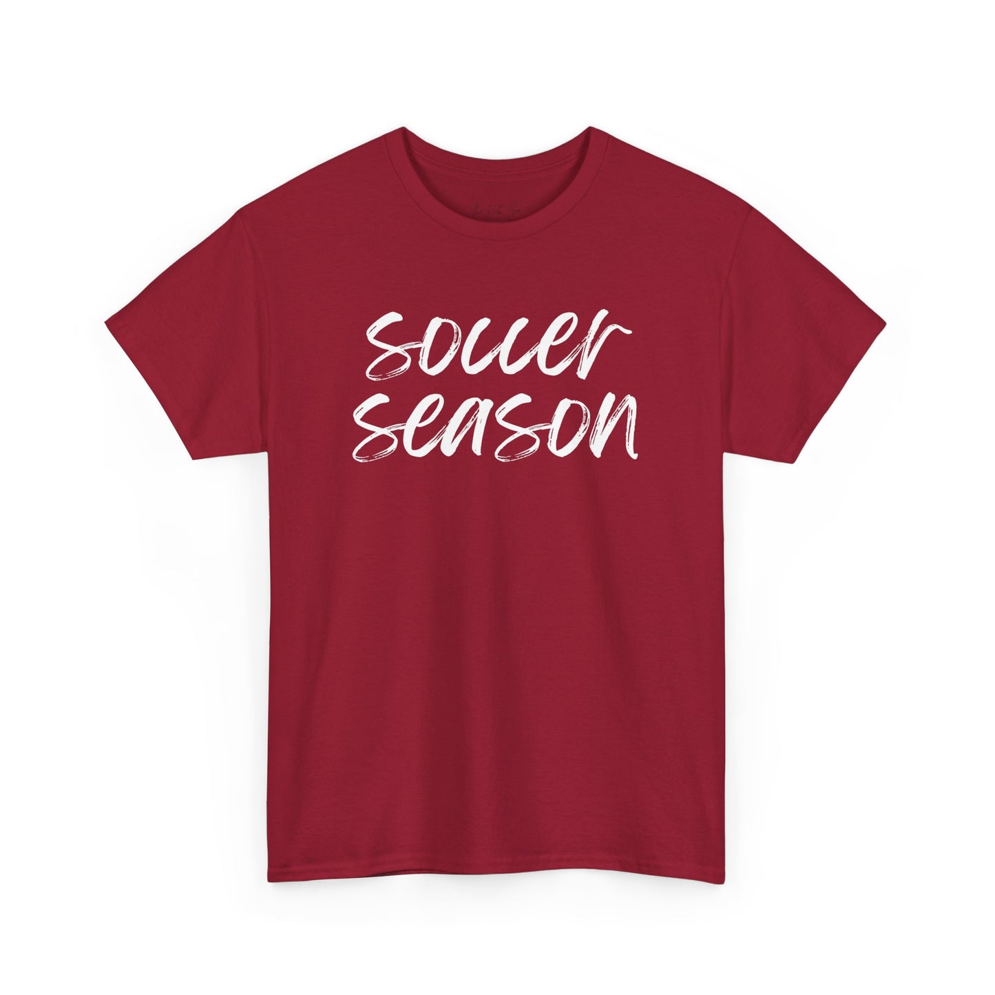 Soccer Season- White Text Tee