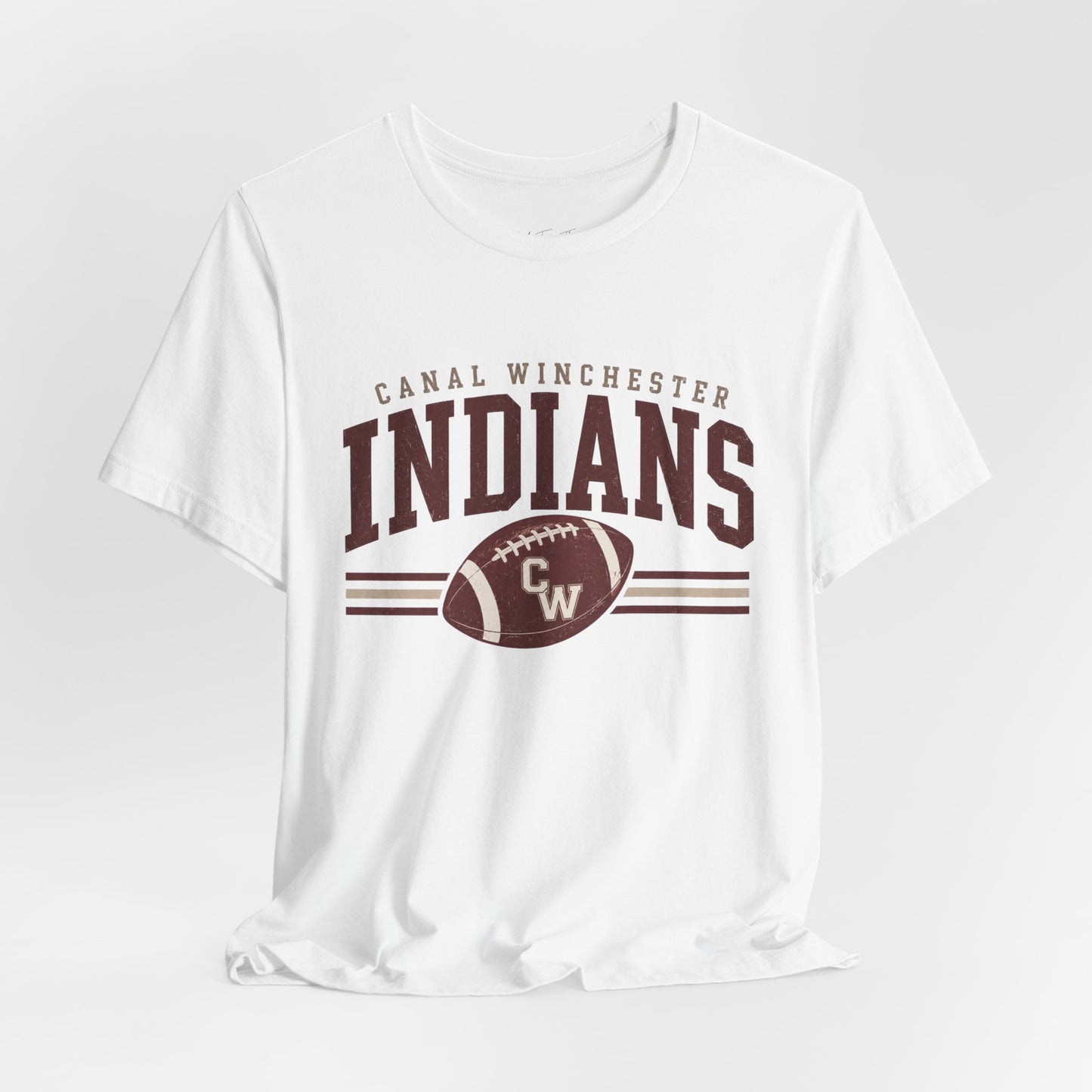 Canal Winchester Indians Football Tee — School Spirit Short Sleeve Shirt