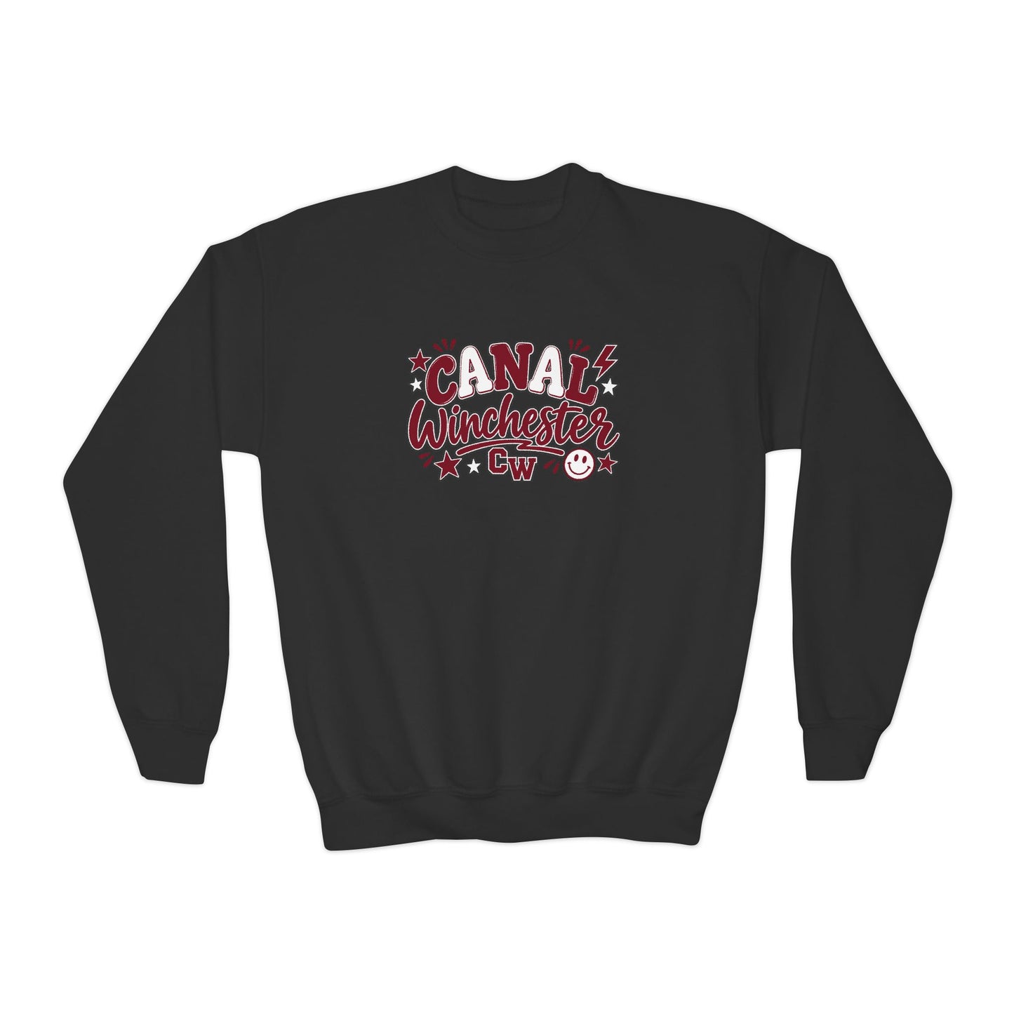 Canal Winchester Youth Crewneck Sweatshirt — Retro Stars Design