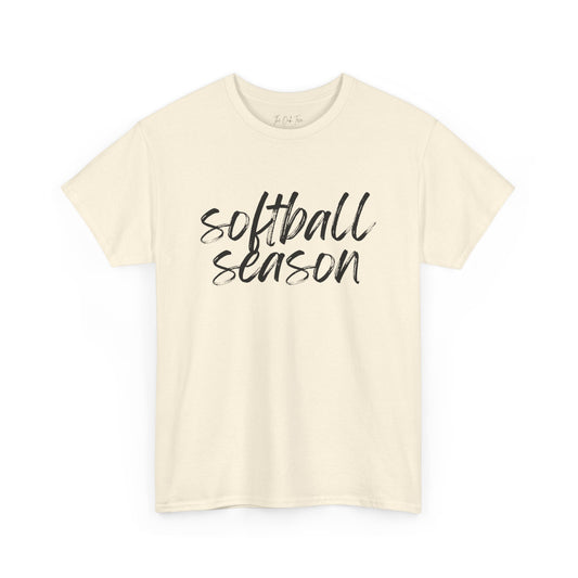 Softball Season- Black Text Tee