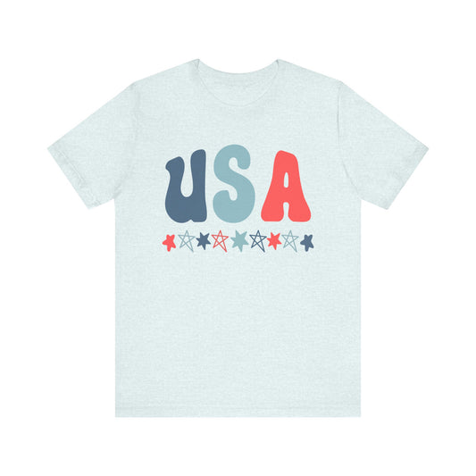 USA Stars Unisex Jersey Short Sleeve Tee