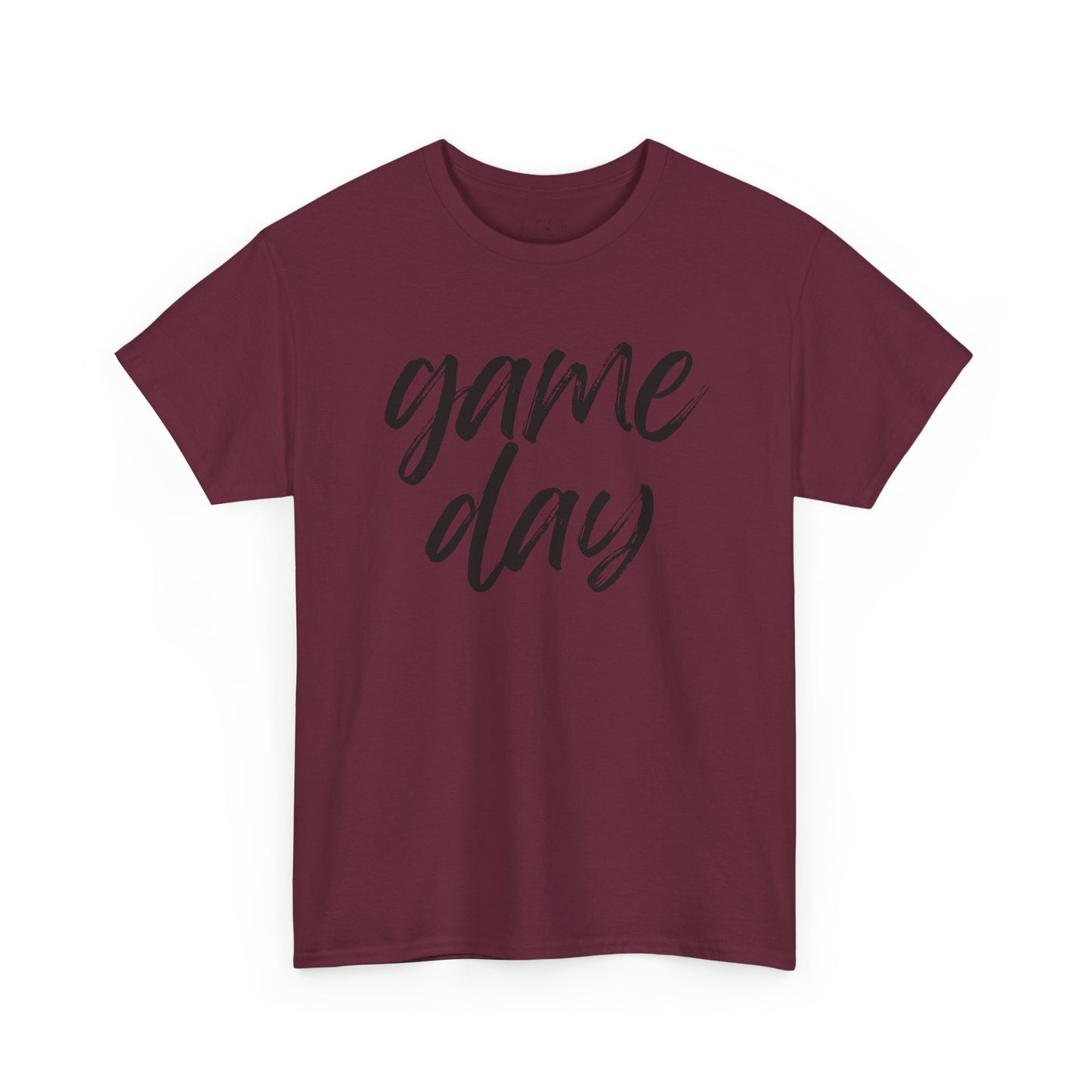 Game Day- Black Text Script Tee