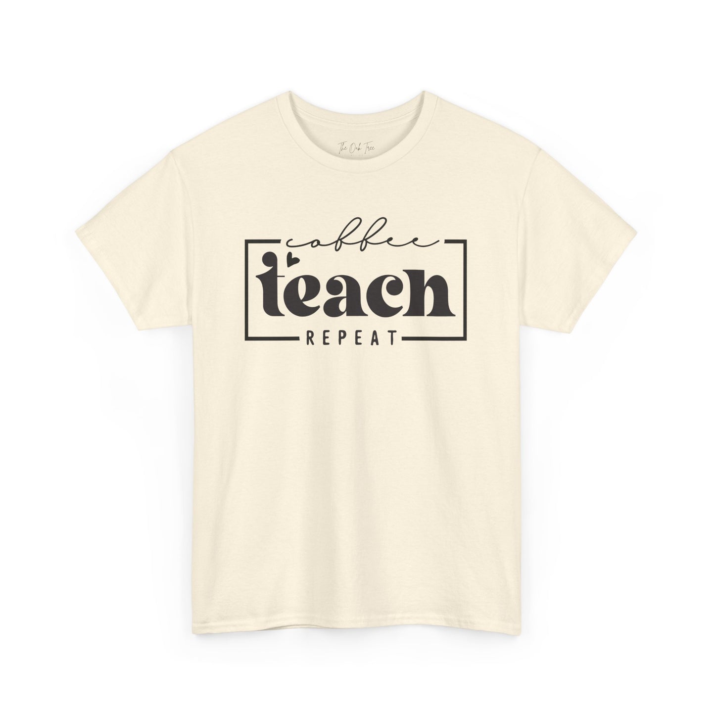 Coffee Teach Repeat Unisex Heavy Cotton Tee