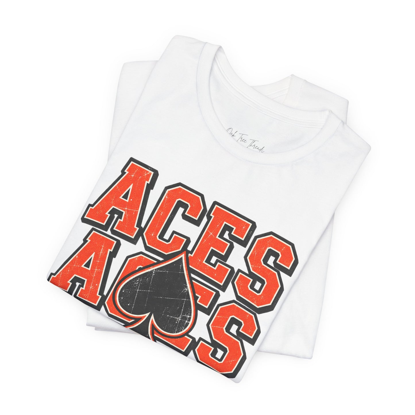 Amanda-Clearcreek Aces Stacked Adult Tee