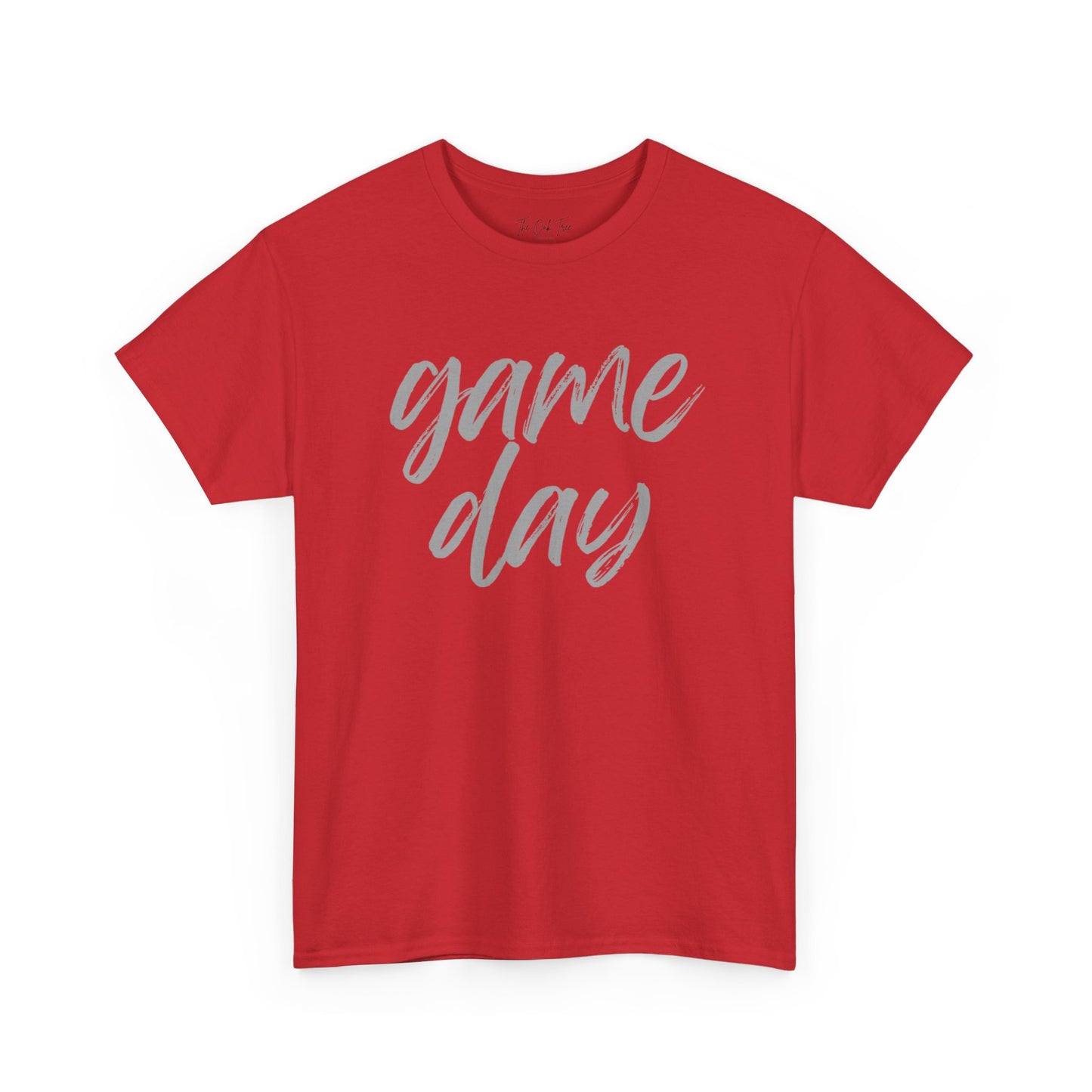 Game Day- Grey Text Script Tee