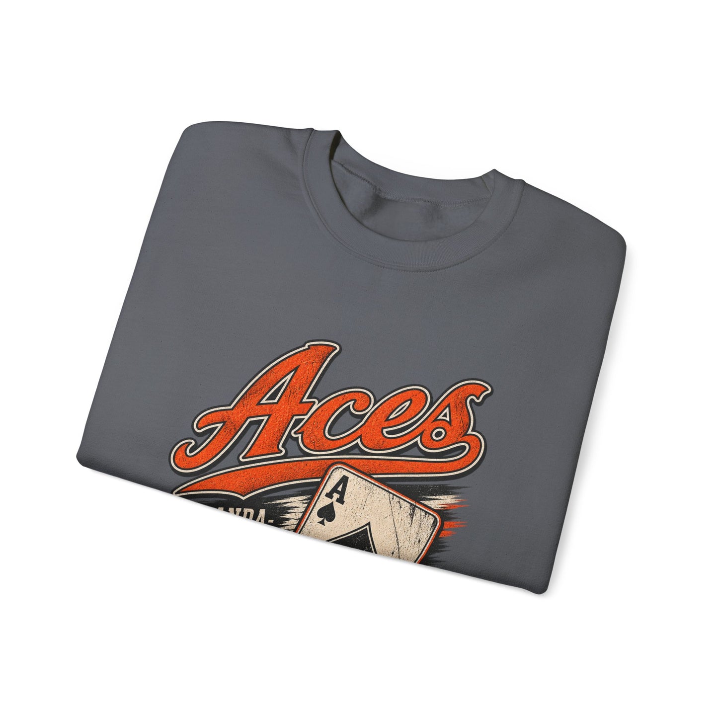 Amanda-Clearcreek Aces Vintage Card Crewneck Sweatshirt