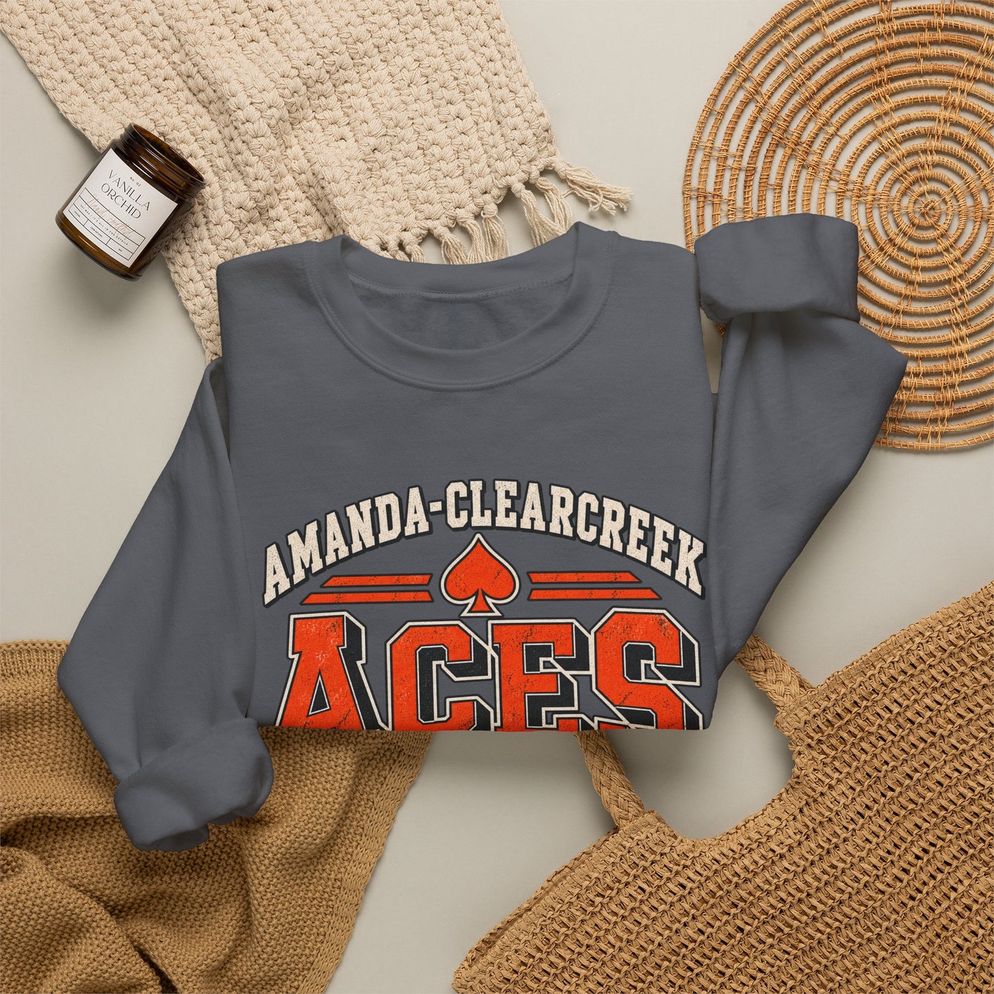 Amanda-Clearcreek Aces Vintage Crewneck Sweatshirt