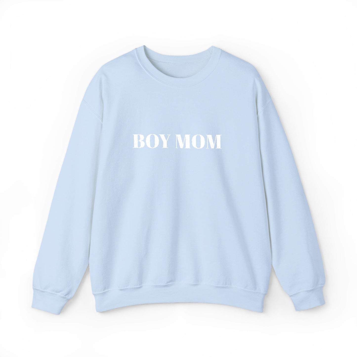 Embroidered Boy Mom Crewneck Sweatshirt — Mom Life Pullover