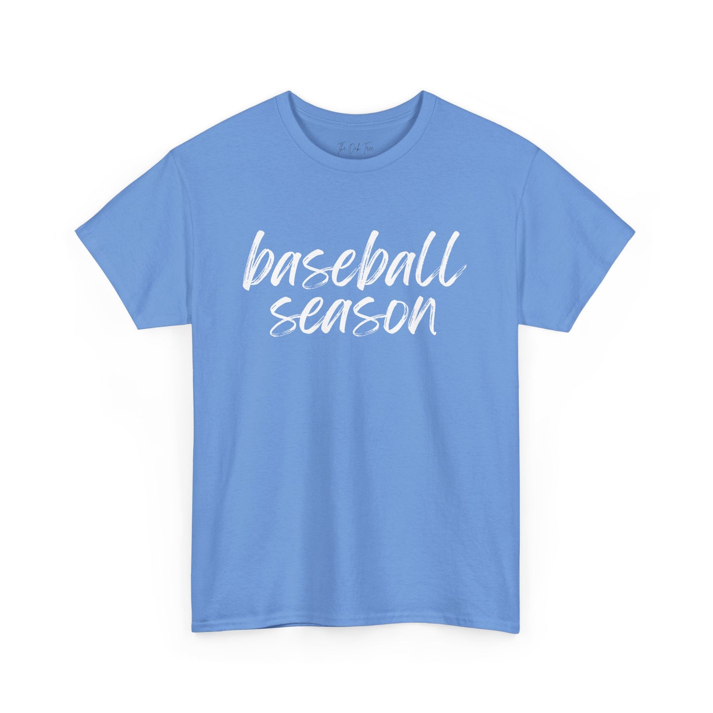 Baseball Season- White Text Tee