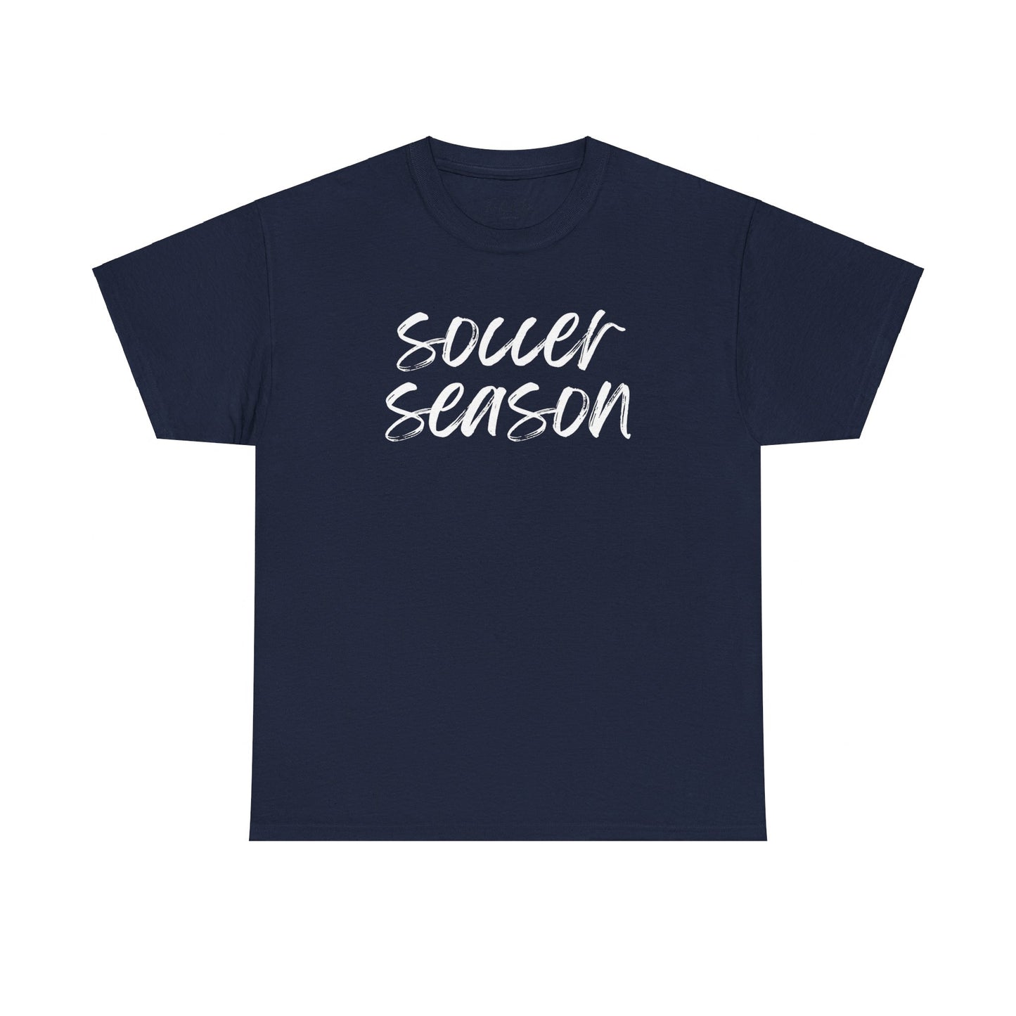 Soccer Season- White Text Tee
