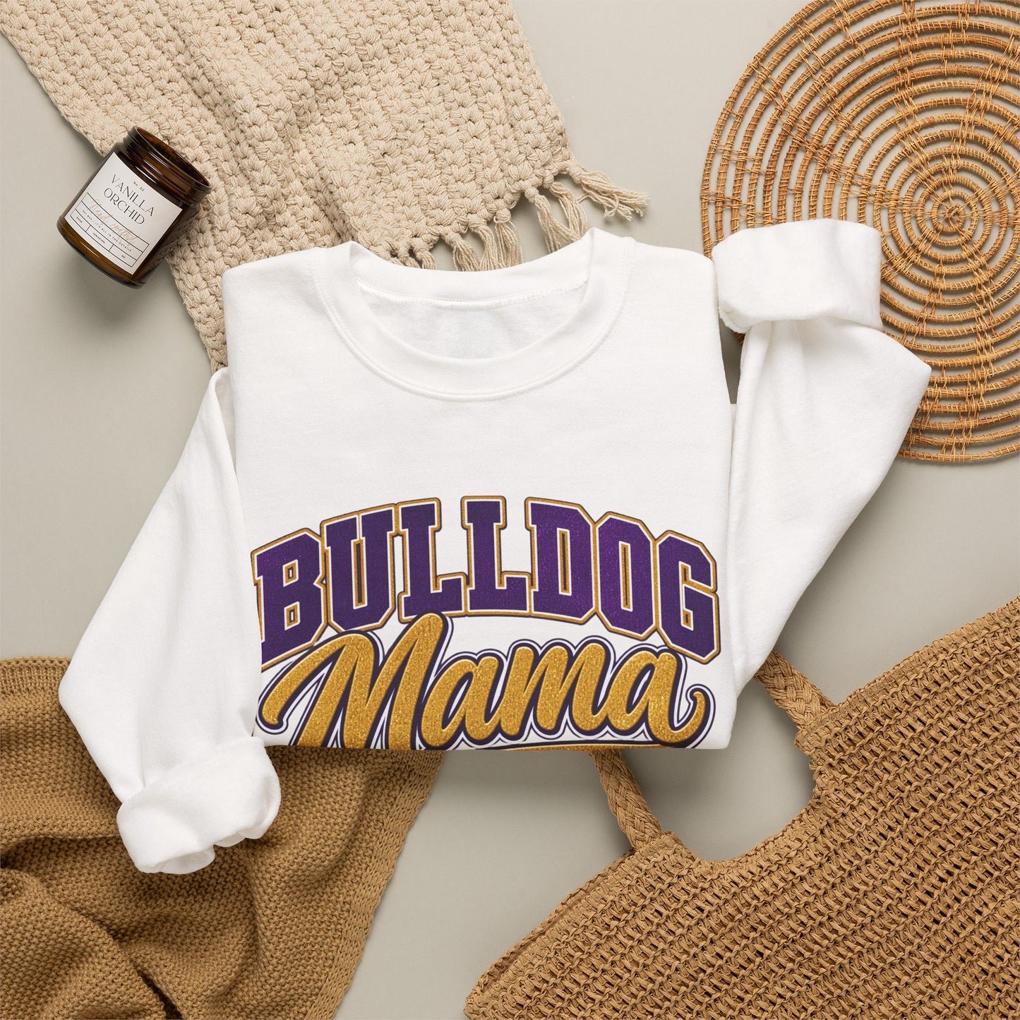 Bulldog Mama Sweatshirt — Cozy Crewneck
