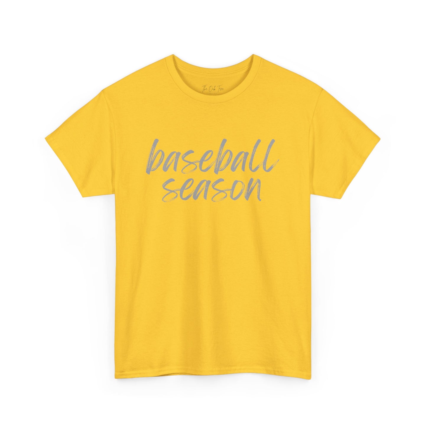 Baseball Season- Grey Text Tee