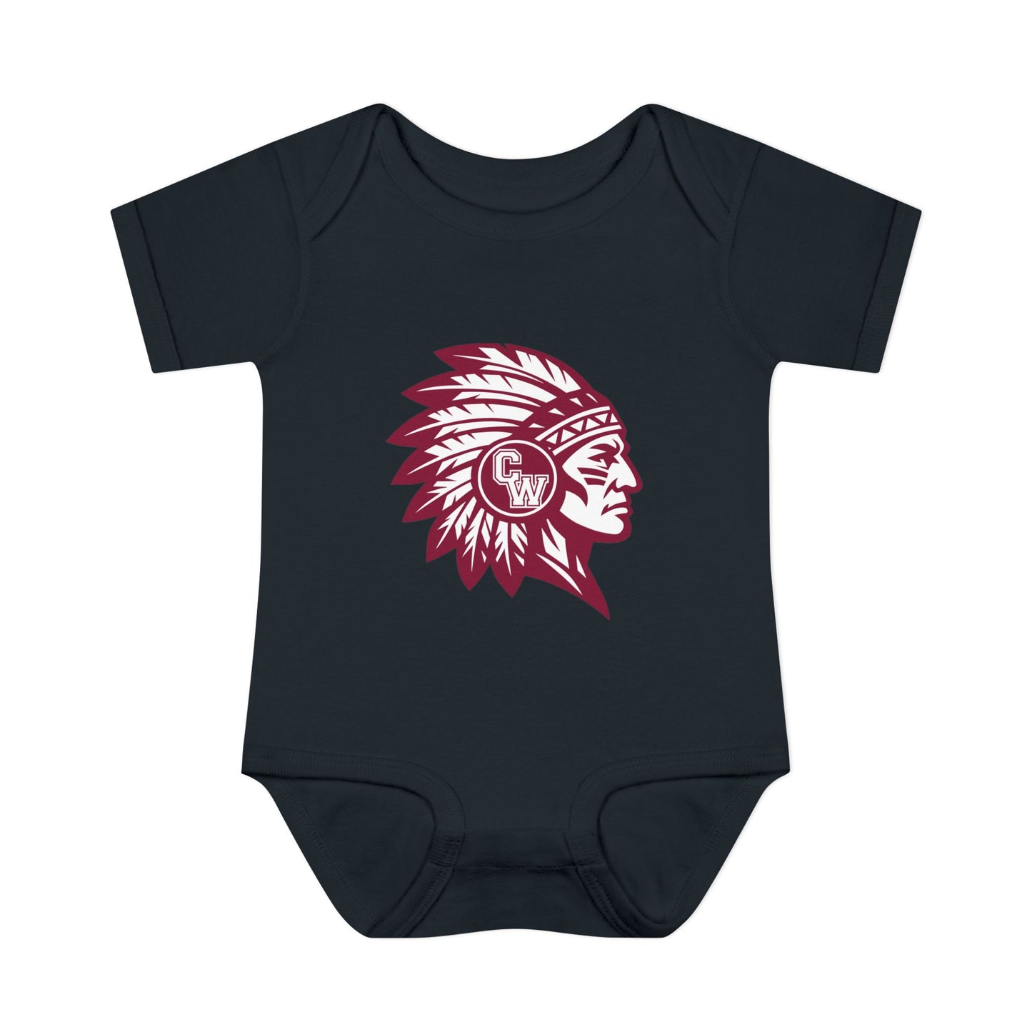 Infant Bodysuit — Maroon CW Indians Logo Baby Onesie