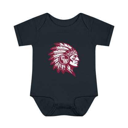 Infant Bodysuit — Maroon CW Indians Logo Baby Onesie