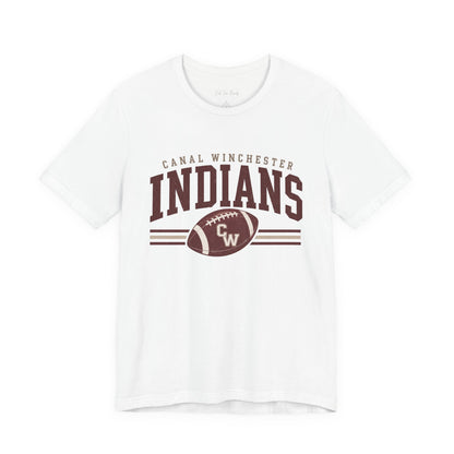 Canal Winchester Indians Football Tee — School Spirit Short Sleeve Shirt