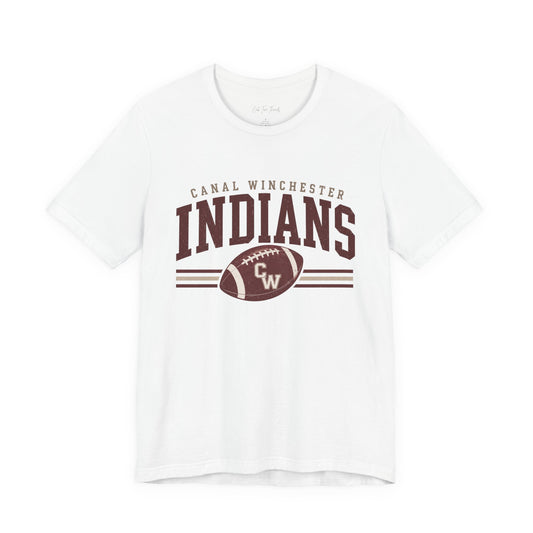 Canal Winchester Indians Football Tee — School Spirit Short Sleeve Shirt