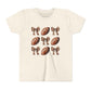 Youth Football & Bows T-Shirt — Cute Cheer Fan Tee for Girls (BELLA + CANVAS)