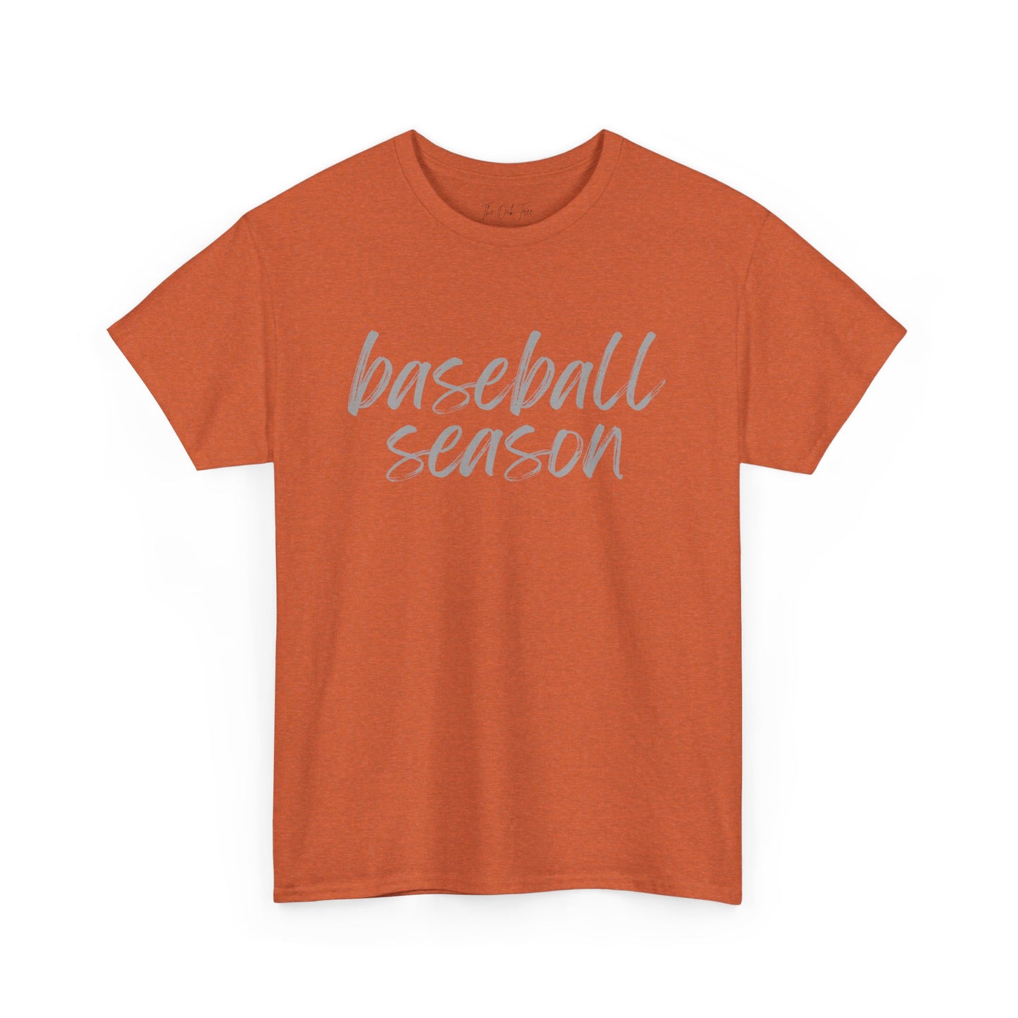 Baseball Season- Grey Text Tee