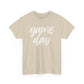 Game Day- White Text Script Tee
